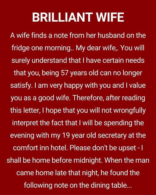 BRILLIANT W’IFE!! (FUNNY STORY)