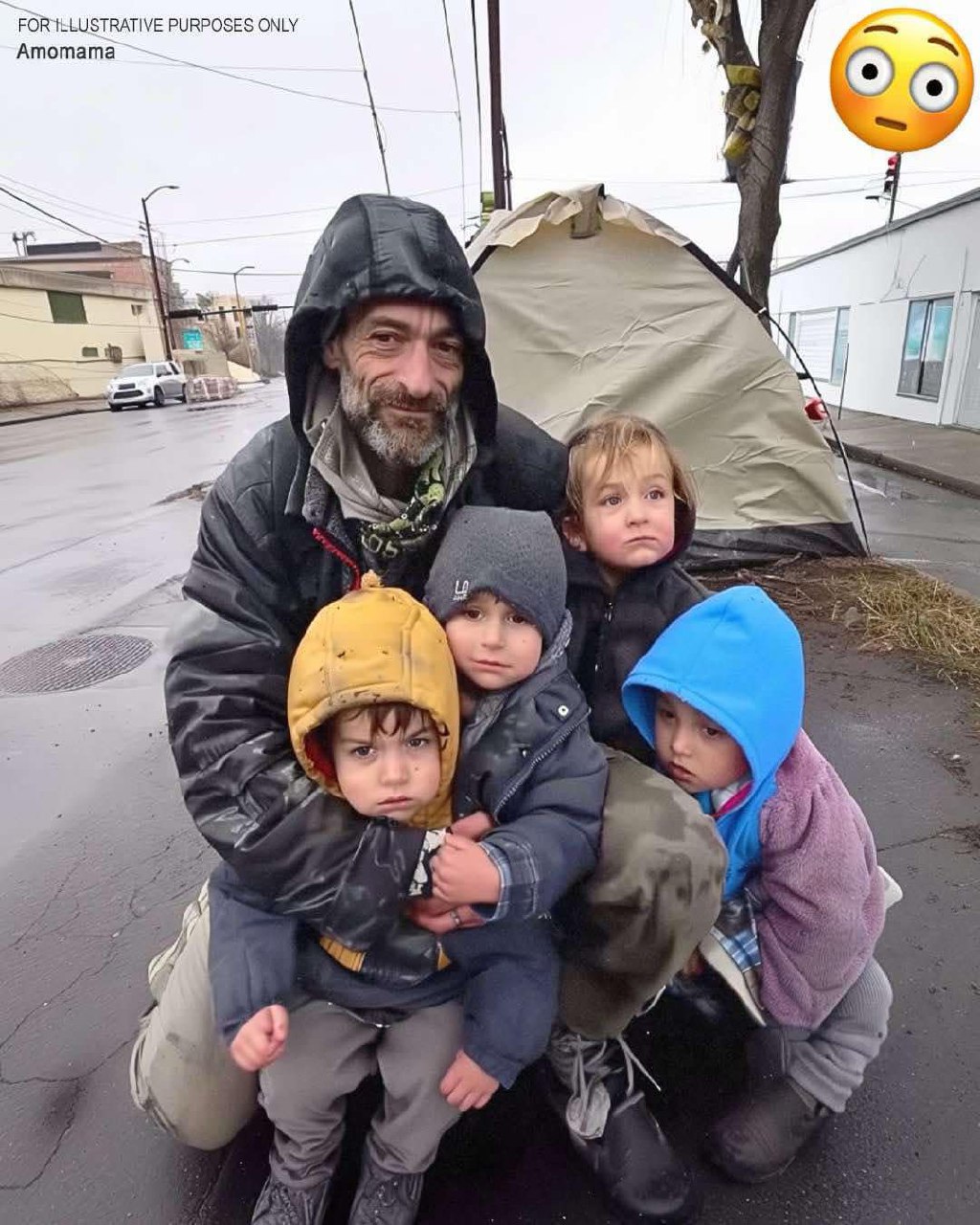 A father of four living in a tent selflessly donates his last  to a stranger at a gas station
