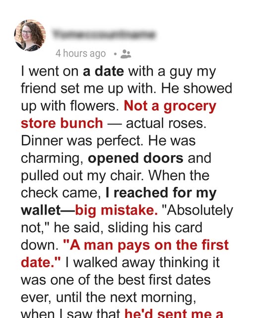 My Date Insisted on Paying the Bill – I Wish I Hadn’t Let Him My Date Insisted on Paying the Bill – I Wish I Hadn’t Let Him