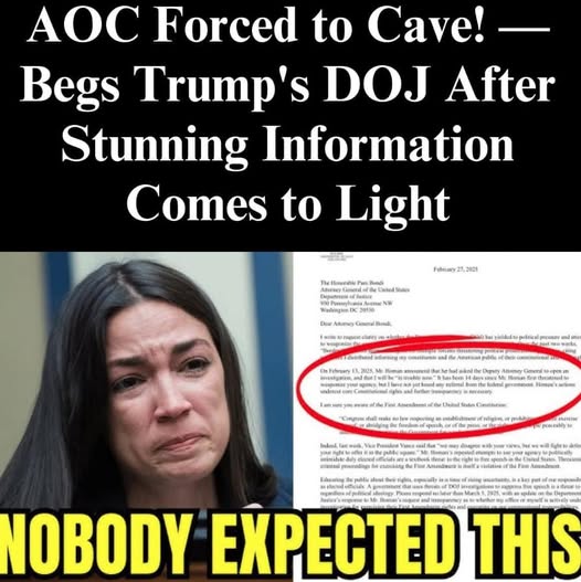 Representative Ocasio-Cortez dispatches an urgent letter to the DOJ in response to a threat from Homan.