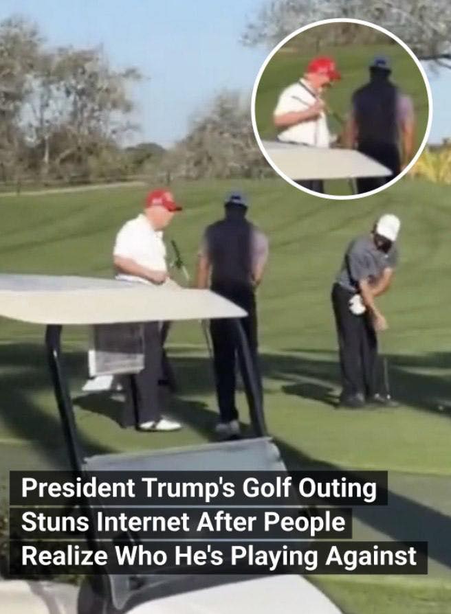 President Trump’s Golf Outing Stuns Internet After People Realize Who He’s Playing Against President Trump’s Golf Outing Stuns Internet After People Realize Who He’s Playing Against