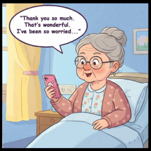 A sweet grandmother called…