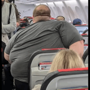 Photo of passenger on flight goes viral