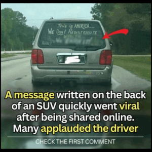 ‘Controversial’ Message Seen On Back Of SUV Sparks Online Debate
