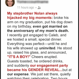 My Stepbrother Hijacked My Engagement Dinner with His Baby Gender Reveal