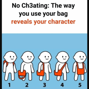 The way you use your bag reveals your character The way you use your bag reveals your character