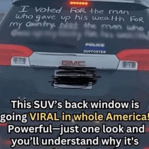 This SUV’s Back Window Message Sparks…