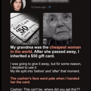 MY GRANDMA WAS THE…