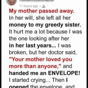 My Selfish Sister Stayed by Mom’s Side When She…
