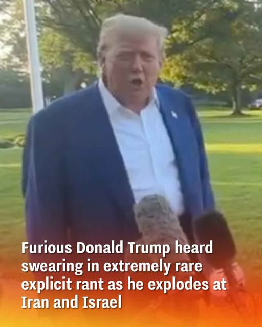 Furious Donald Trump heard swearing in extremely rare explicit rant as he explodes at Iran and Israel