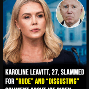 Karoline Leavitt under fire for “disgusting” comment about Joe Biden Karoline Leavitt under fire for “disgusting” comment about Joe Biden