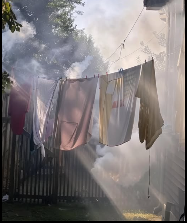 Every time I hung my laundry outside, my neighbor lit a grill to ruin it.