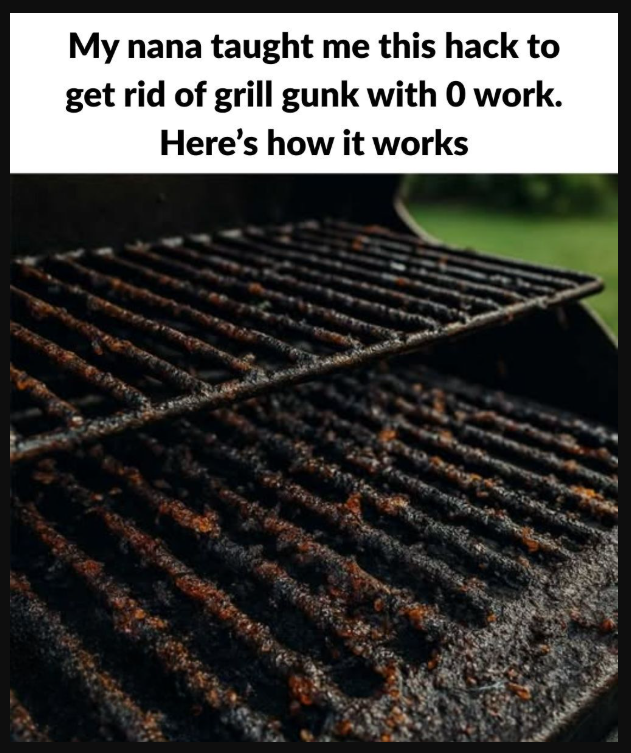 My nana taught me this hack to get rid of grill gunk with 0 work