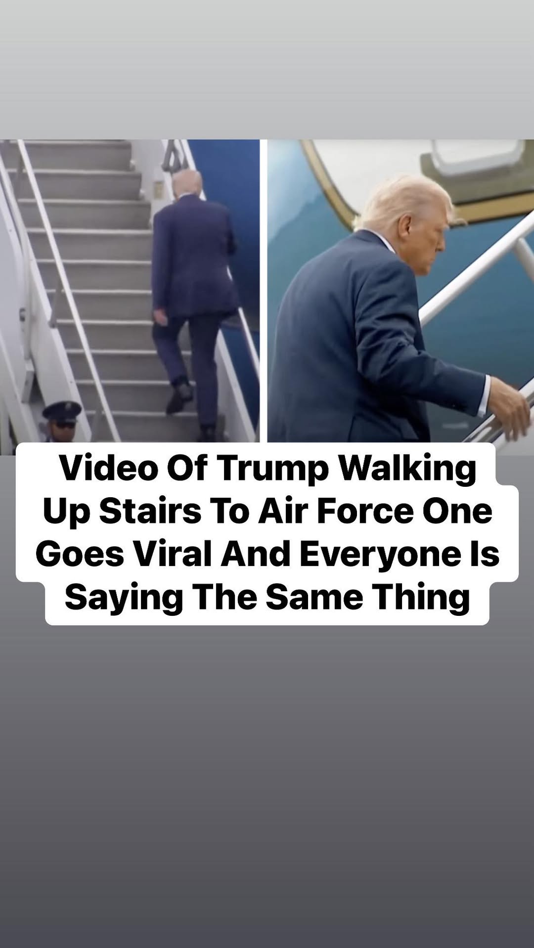 Footage of Trump boarding Air Force One spreads online — and the internet is united in its reaction