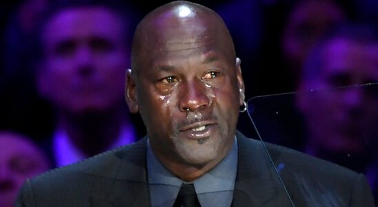 Heartbroken Michael Jordan overcome with emotions