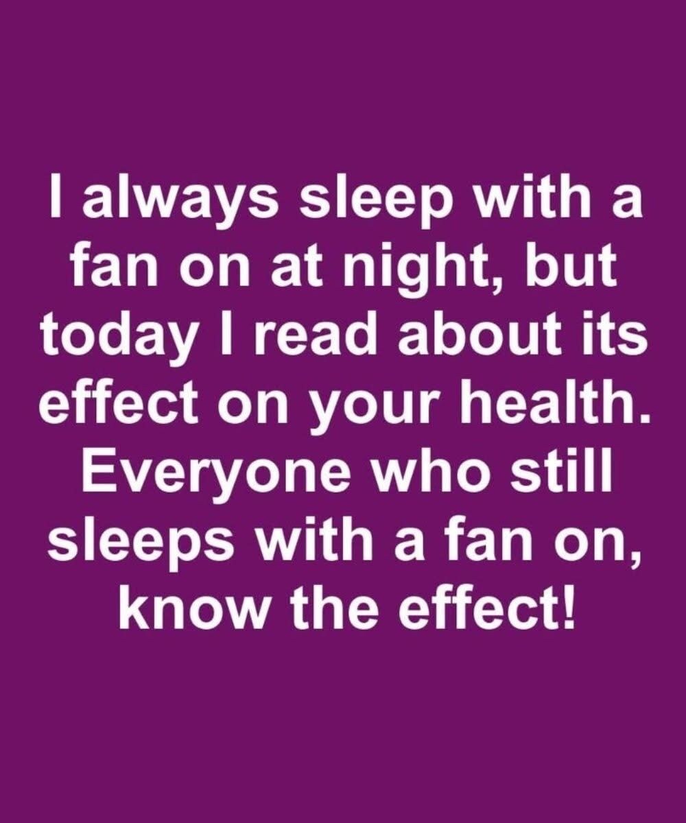 Sleeping With A Fan