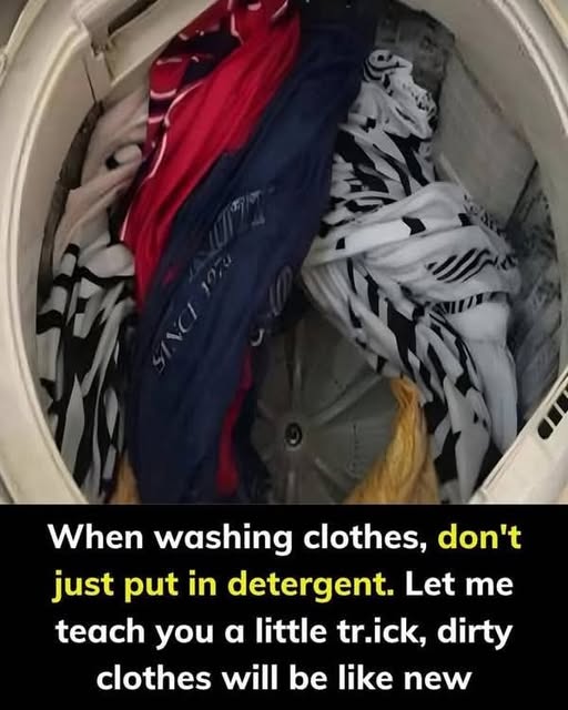 When washing clothes, don’t just put in detergent!