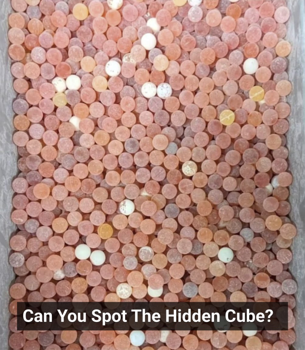 Only People With Eagle Eyes Can Spot The Hidden Cube Among These Candies
