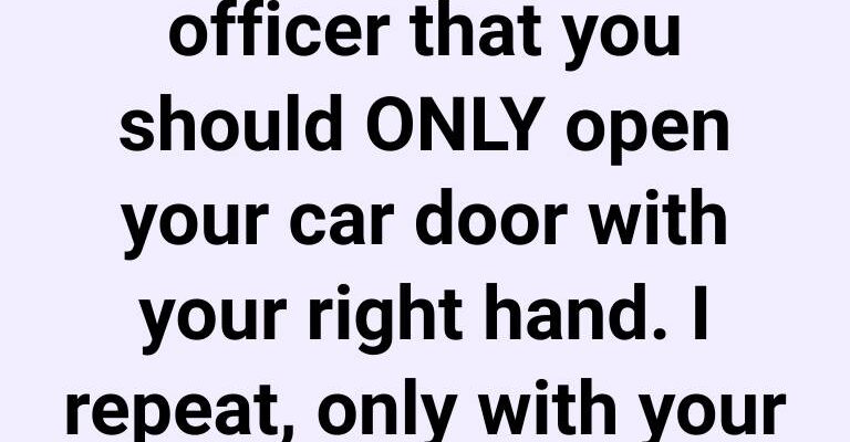The Surprising Reason to Use Your Right Hand When Opening a Car Door