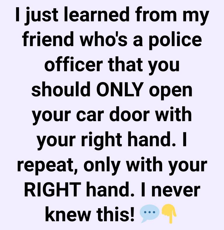 The Surprising Reason to Use Your Right Hand When Opening a Car Door