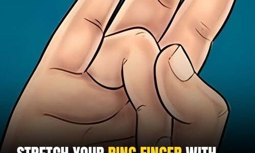 Stretch your ring finger with your thumb and hold it for a few seconds and…