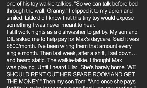 My Grandson Quietly Gave Me a Walkie-Talkie for Nighttime Talks – One Night, I Heard Something That Broke My Heart
