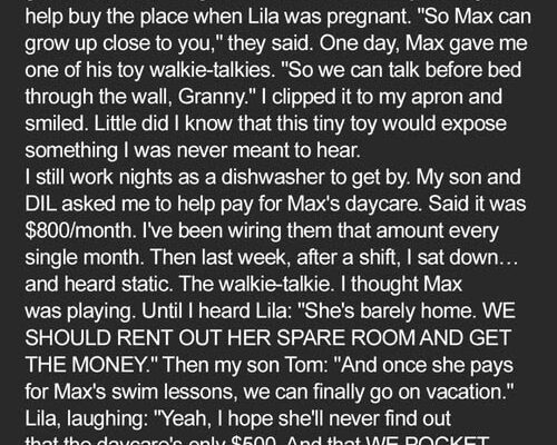 My Grandson Quietly Gave Me a Walkie-Talkie for Nighttime Talks – One Night, I Heard Something That Broke My Heart
