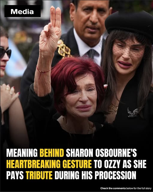 Sharon Osbourne’s Tearful Peace Sign Tribute At Ozzy’s Funeral Explained