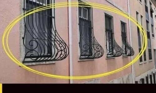 If you see window grills with a curve at the bottom here’s what it means