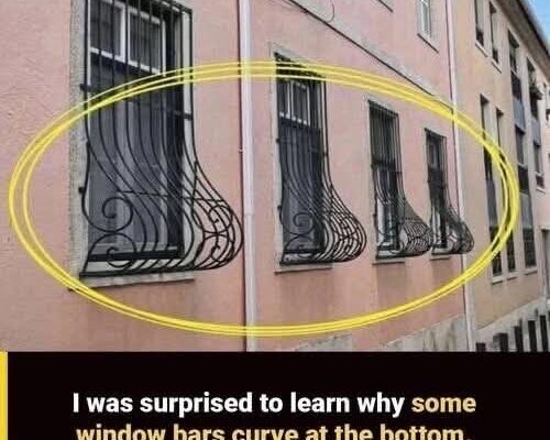 If you see window grills with a curve at the bottom here’s what it means