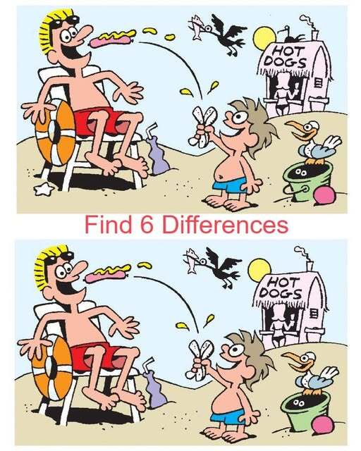 Hot Dogs: Find 6 Differences