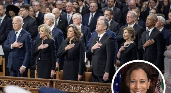 Kamala Harris Shares Photo Of Carter Funeral, Sparks Outrage After People Notice Small Detail