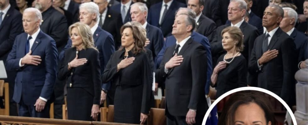 Kamala Harris Shares Photo Of Carter Funeral, Sparks Outrage After People Notice Small Detail