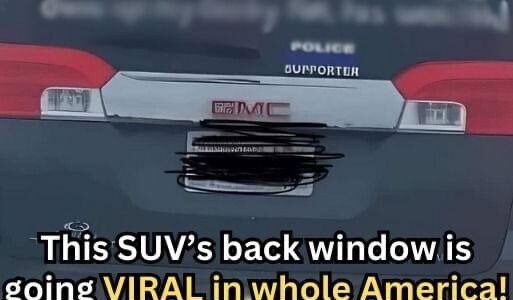 “The Message on the Back Window of This SUV Causes Strong Reactions!”