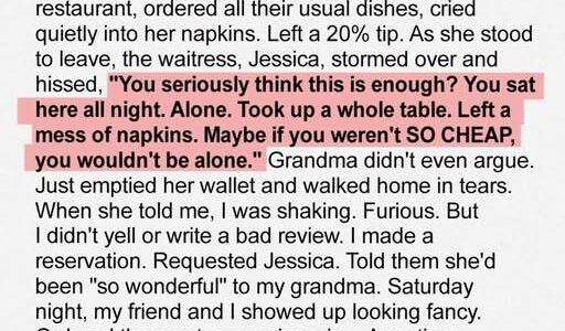A Waitress Mocked My Grandma’s Tip—She Didn’t See My Response Coming