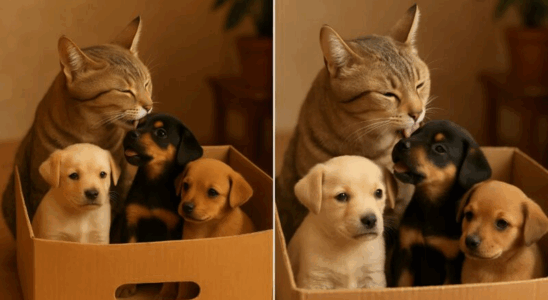 After my cat brought home puppies from who knows where a policeman knocked on the door