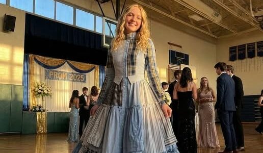 She Made a Prom Dress From Her Father’s Shirts