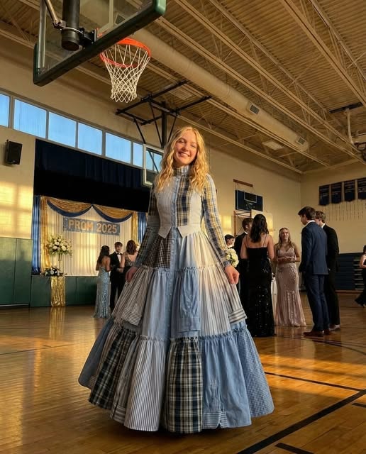 She Made a Prom Dress From Her Father’s Shirts